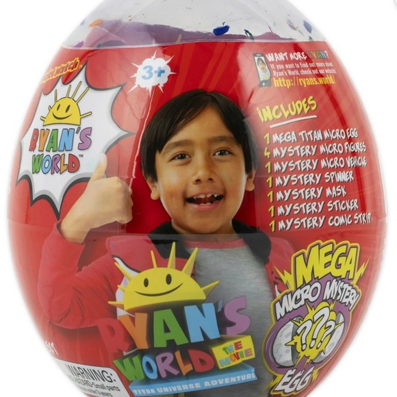 Ryan's World The Movie Mega Microverse Medium Mystery Egg Toy with Figure - Picture 3 of 6